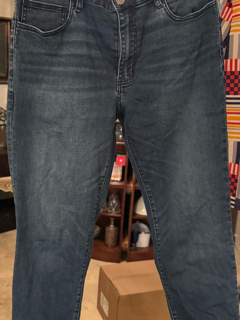Express Men’s Straight Jeans - Dark Blue Denim 34x30